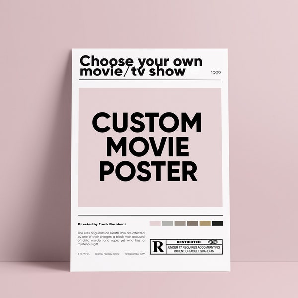 Request your own movie / tv show poster | Custom movie poster | Custom tv show | Printable | Digital download | aesthetic minimalist movie