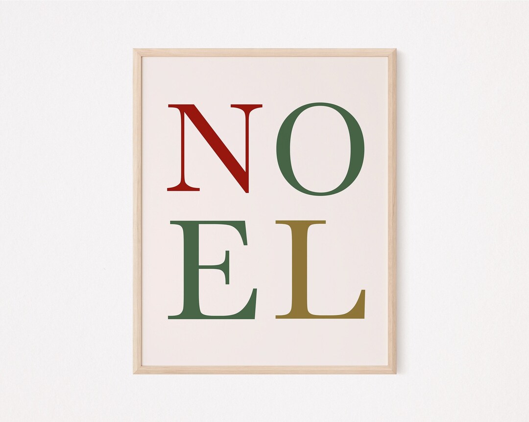Midcentury Modern Christmas Wall Art Noel Christmas Sign Etsy