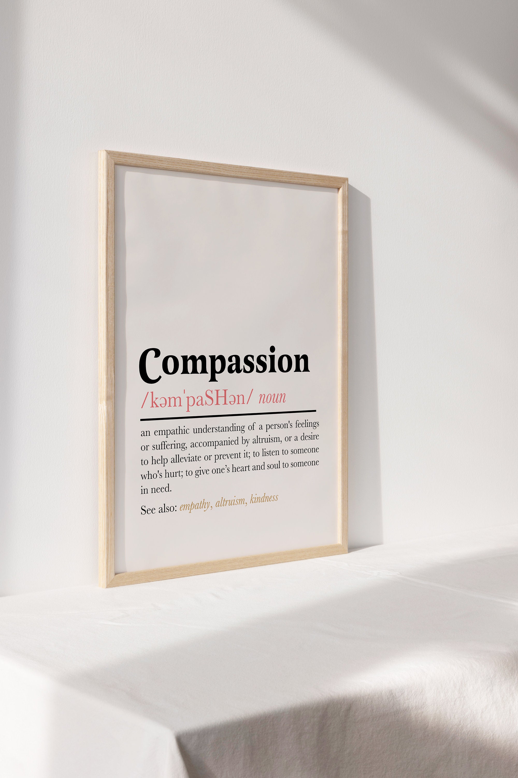 Compassion Definition Print Compassion Quote Print Etsy