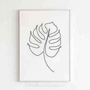 Banane Linie Kunstdruck Eine Linie Zeichnung Etsy