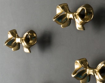 Bow Knobs brass drawer pulls wardrobe Knob Cabinet Knobs Modern girl room  Drawer Knob