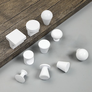 Mini single hole knobs Aluminum alloy handles pulls for Cabinet White dresser knobs door pulls Modern Drawer Knob modern furniture hardware