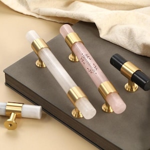 Nature marble crystal handle pull for Cabinet bar pulls Modern Drawer Knobs Custom Engraved furniture hardware round ball knob wardrobe pull