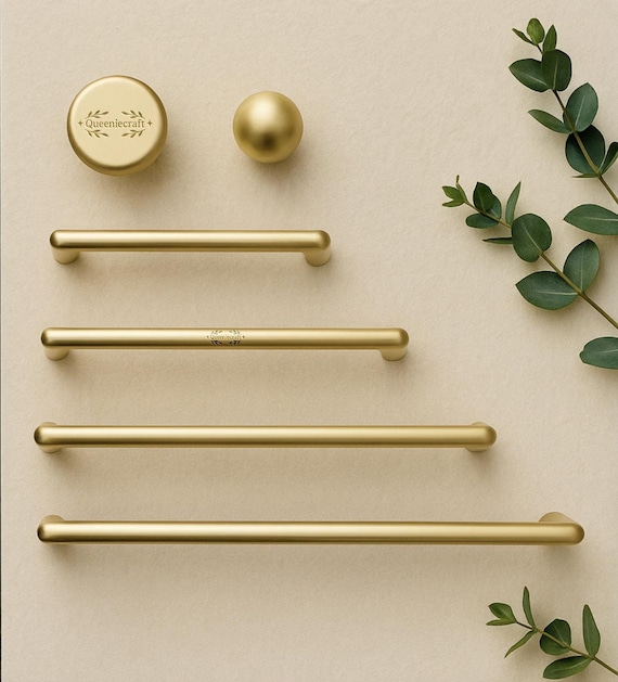 Slender Metallic Gold handle pull knobs for Cabinet Round knob Custom Engraved Modern Drawer Knob wardrobe hardware Ball knob kitchen handle