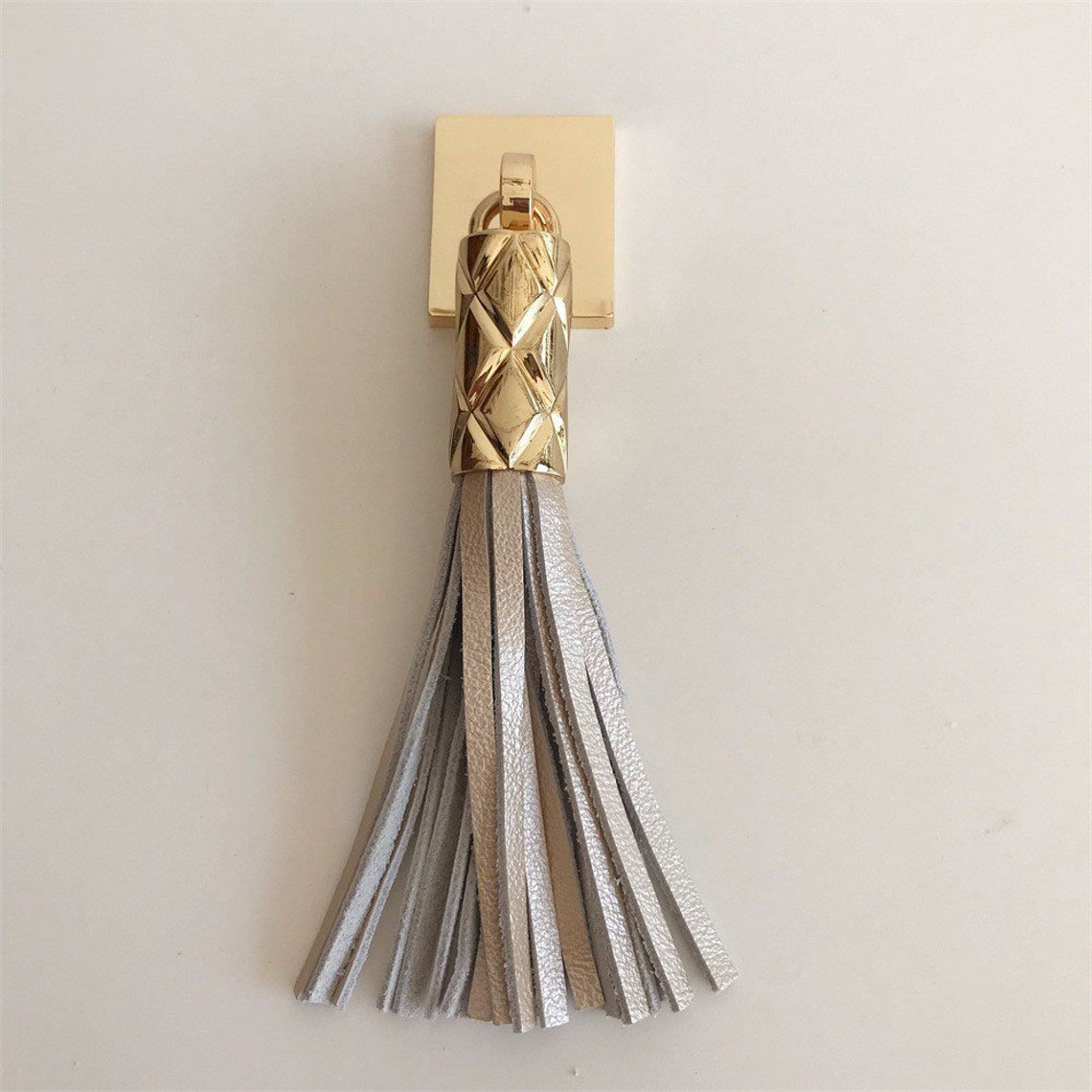 Zinc alloy leather tassel pulls cupboard drawer Leather tassel Etsy