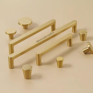 Solid brass Kitchen Knobs drawer pulls Custom Engraved wardrobe Knobs Cabinet handles Gold Kitchen Cabinet Handles Cone knobs Flat pulls