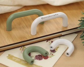 Modern white minimalist cabinet drawer handles Silver wardrobe door pulls Custom Engraved dresser handles Green kitchen knobs wardrobe pulls