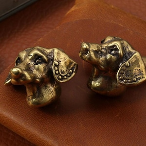 Puppy solid brass drawer knobs Animal wardrobe cabinet pulls Custom Engraved nursery knobs closet door knobs furniture replacements hardware