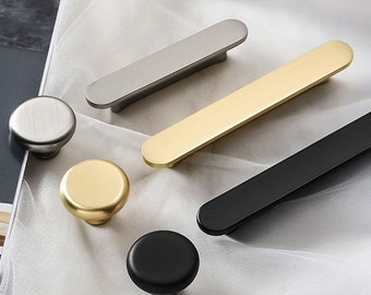 U-shaped Tablet Metallic  handles pulls knobs for Cabinet Round knob  Modern Drawer Knob wardrobe hardware kitchen handles