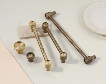 Custom Engraved Brass modern handles pulls for Cabinet Antiqued dresser pulls Knobs Drawer Knobs Solid furniture hardware Door pulls knobs
