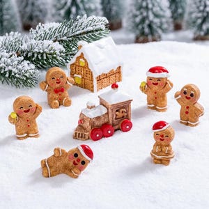 Pomelli per mobili a forma di omino di pan di zenzero, maniglie per cassetti a forma di trenino, maniglie per comò a forma di casa di neve, ferramenta per mobili per camerette, pomelli per decorazioni natalizie per la casa
