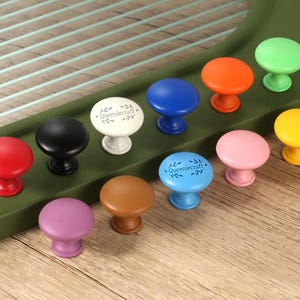 Rainbow colorful Handles Knobs,Drawer round knobs Pulls,Custom Engraved Furniture replacement handles,Nursery Dresser pull,Door Kitchen pull