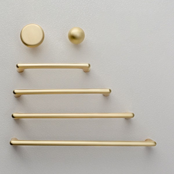 Slender Metallic  Gold  handles pulls knobs for Cabinet Round knob  Modern Drawer Knob wardrobe hardware Ball knobs kitchen handles