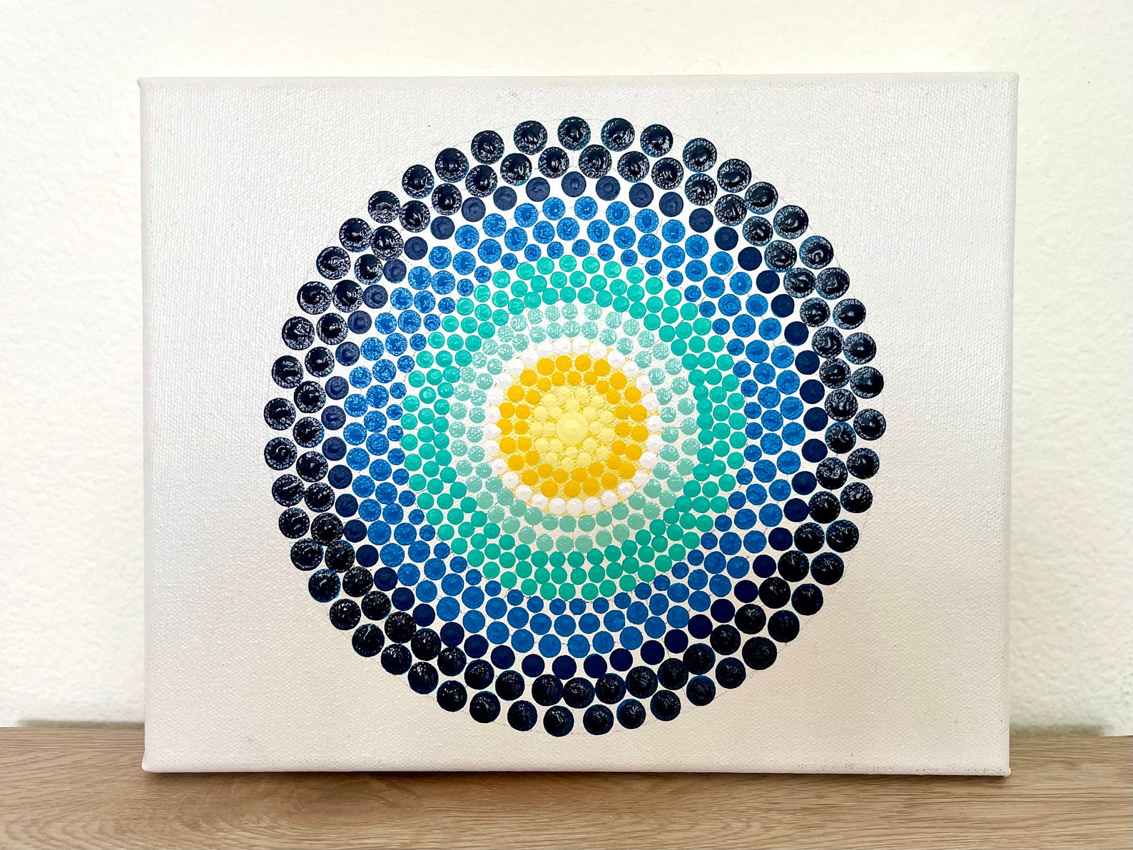 Original Dot Painting on Canvas 8x10 Etsy