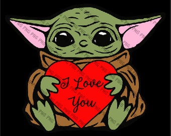 I Love Baby Yoda Etsy
