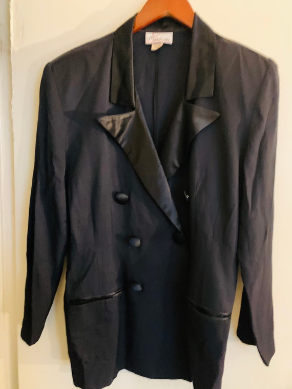 Vintage double breasted black blazer