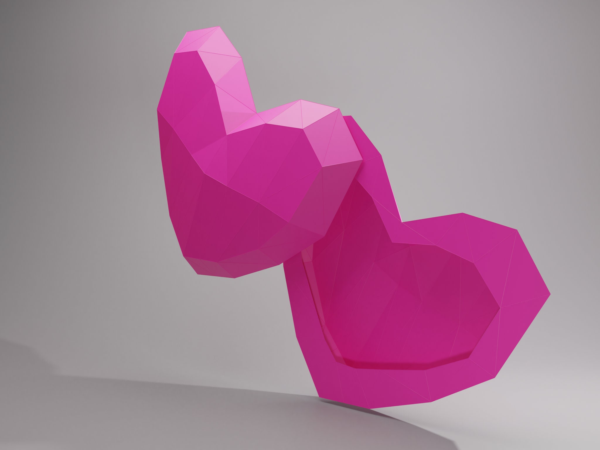 3D Papercraft Heart Box, Low Poly Valentine, DIY Gift (digital Download ...
