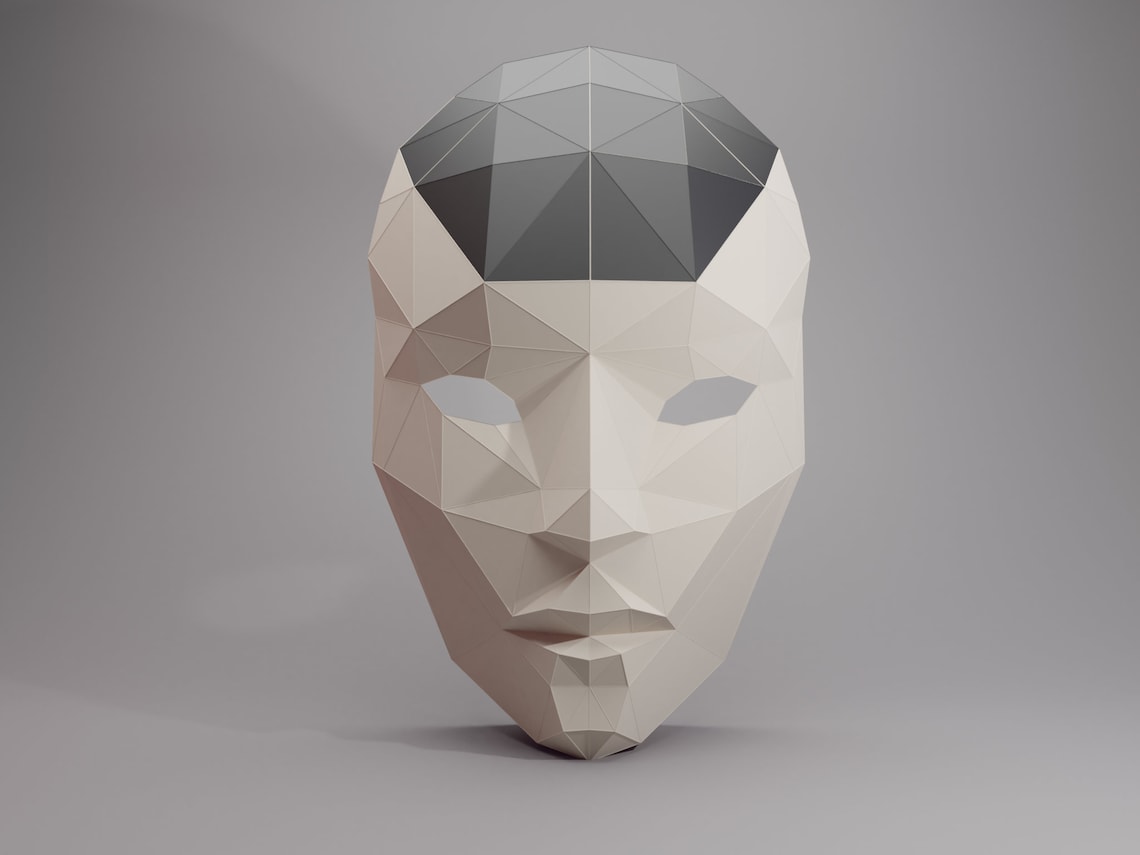 3d Papercraft Mask Face Pattern. Venice Mask Origami Etsy Canada