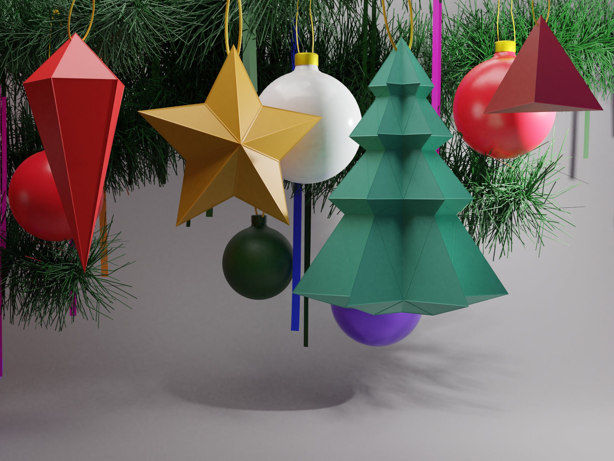 Papercraft Christmas Ornaments Printable Ornaments - Etsy
