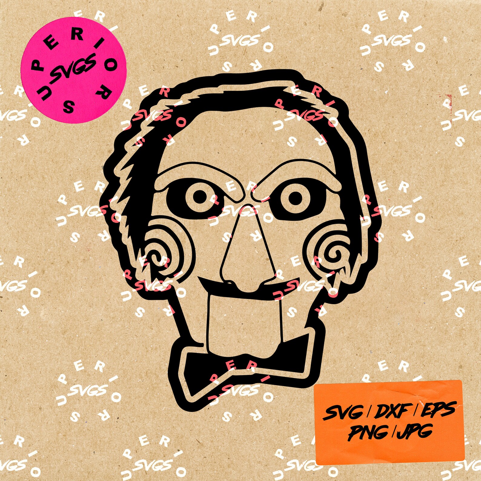 Jigsaw Face Halloween Classic Movie Merch Vinyl Stencil Etsy