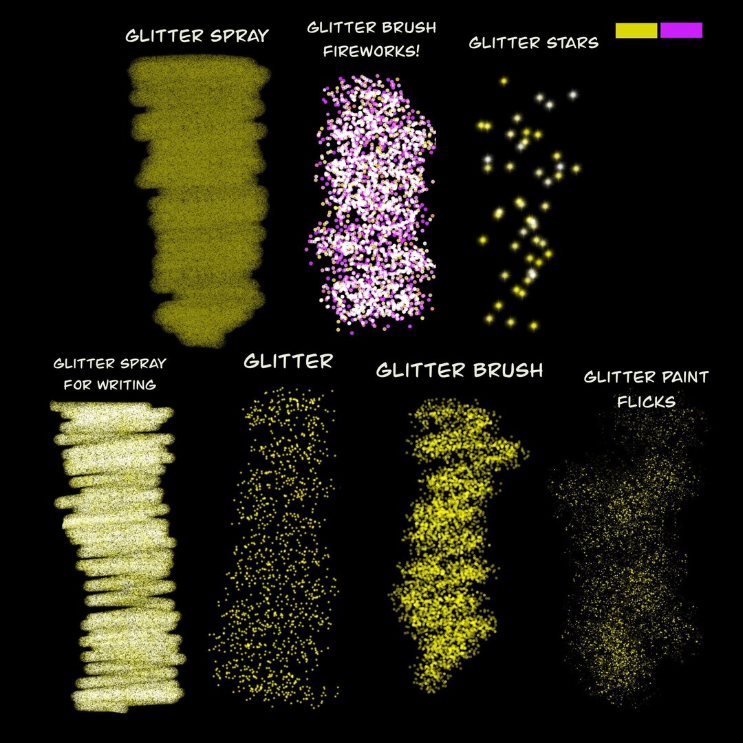 Glitter Procreate Brush BUNDLE | 7 Custom Procreate Brushes | Mckenzie ...