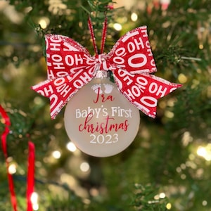 Baby&#39;s First Christmas Ornament, Personalized Gift for New Baby, Baby&#39;s 1st Christmas Gift, Gift Idea for New Parents, Gift for Grandchild