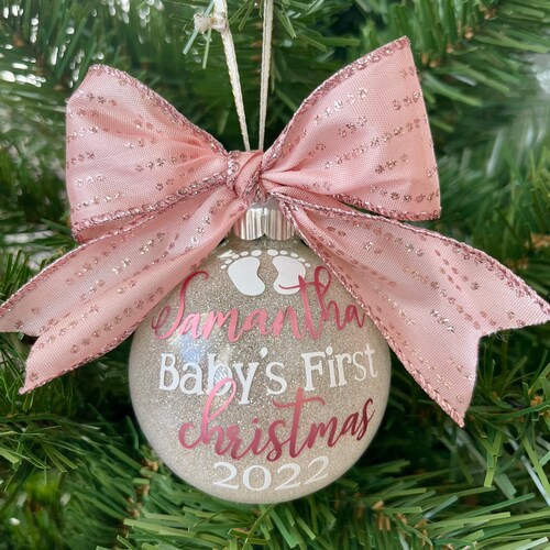 Baby's First Christmas Ornament Personalized Gift With Etsy