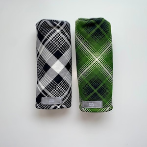 Black Plaid - Green Plaid - MoR Golf Headcovers - Driver - Fairway - Hybrid - Canvas