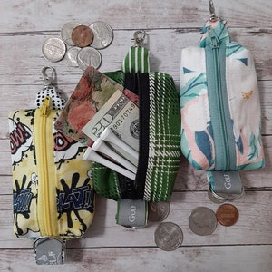 Más de 35 opciones de tela - Bolsas para tees MoR Golf On the Go - Monedero - Billetera - Sujételas a su bolso o a sus llaves