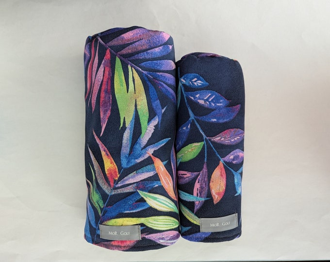 Navy Multi Tropical - MoR Golf Headcovers - Driver - Fairway - Hybrid - Tropical - Floral