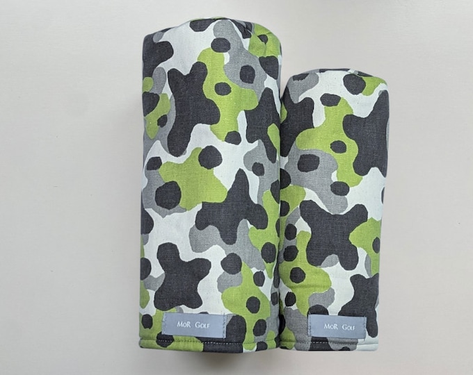 Lime Camouflage - MoR Golf Headcovers - Driver - Fairway - Hybrid - Canvas