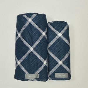 Italian Denim Plaid - MoR Golf Headcovers - Driver - Fairway - Hybrid - Plaid - Navy - Twill