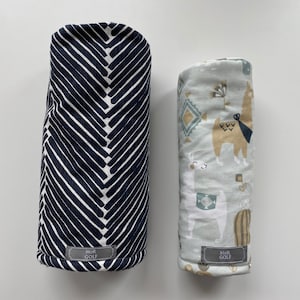 Llama - Peacoat - MoR Golf Headcovers - Driver - Fairway - Híbrido - Azul-marinho e branco - Llama - Geométrico - Linhas