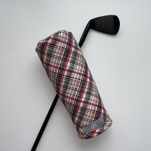 Red, Black, and Gray Plaid - MoR Golf Headcovers - Driver - Fairway - Hybrid - Canvas