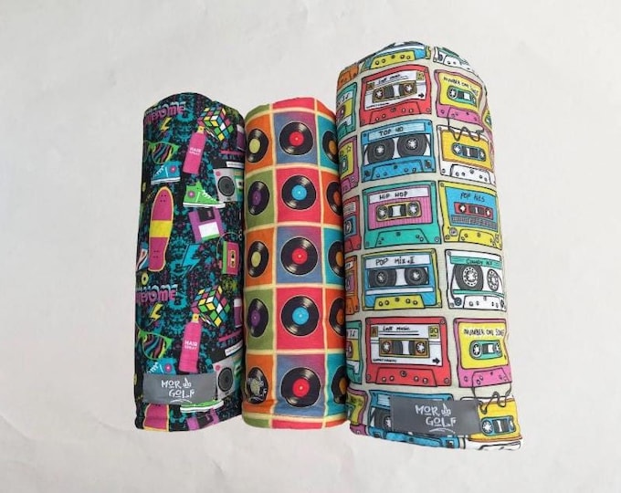 Nostalgia Audio Mix Tape - MoR Golf Headcovers - Driver - Fairway - Hybrid - Pop Art - Canvas