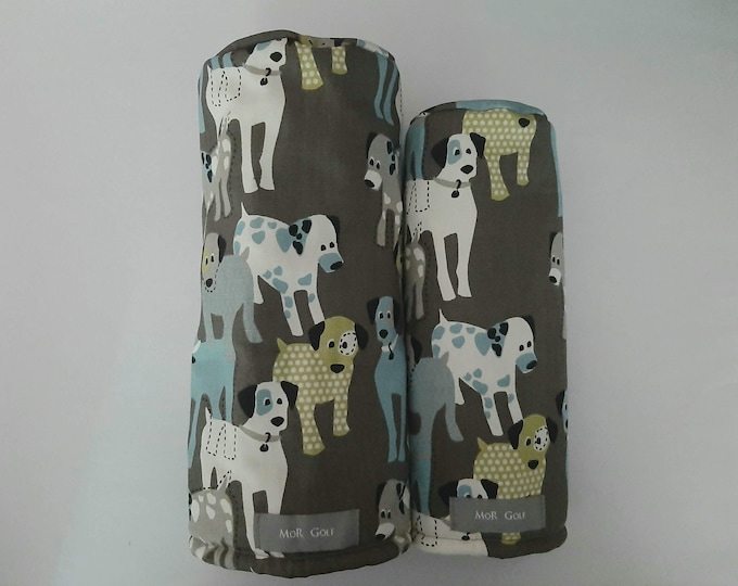 Blue Dogs - MoR Golf Headcovers - Driver - Fairway - Hybrid - Lime Green - Brown