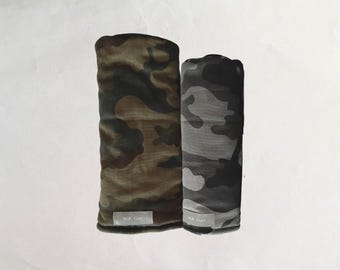 Camouflage - Woodland - Grey- MoR Golf Headcovers - Driver - Fairway - Hybrid - Canvas - Green - Black