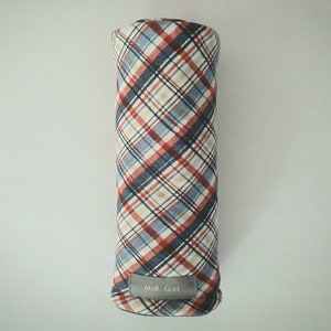 Red, White, and Blue Plaid - MoR Golf Headcovers - Driver - Fairway - Hybrid - Plaid - Navy - Twill