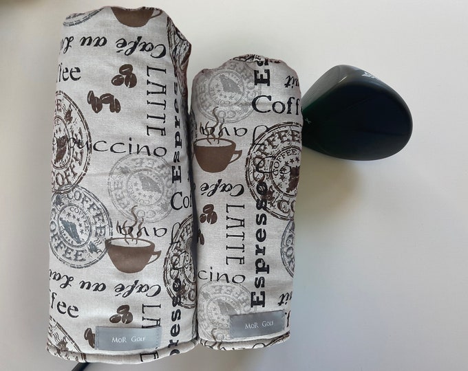 Golf a Latte - MoR Golf Headcovers - Driver - Fairway - Hybrid - Canvas