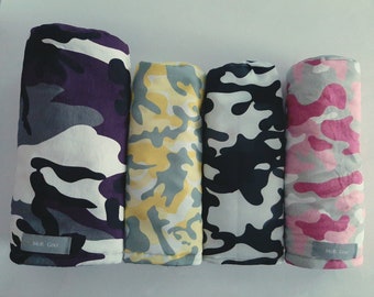 Camouflage - Purple - Snow - Yellow - Pink Camo MoR Golf Headcovers - Driver - Fairway - Hybrid - Canvas