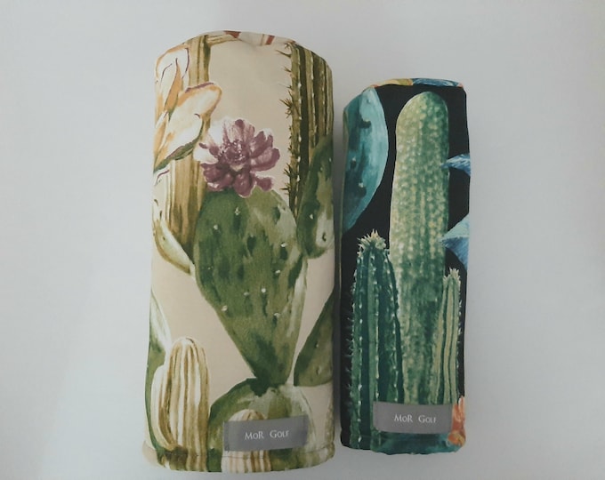 Mesa Cactus - Ebony Cactus - MoR Golf Headcovers - Driver - Fairway - Hybrid - Cactus - Succulents- Southwest - Canvas