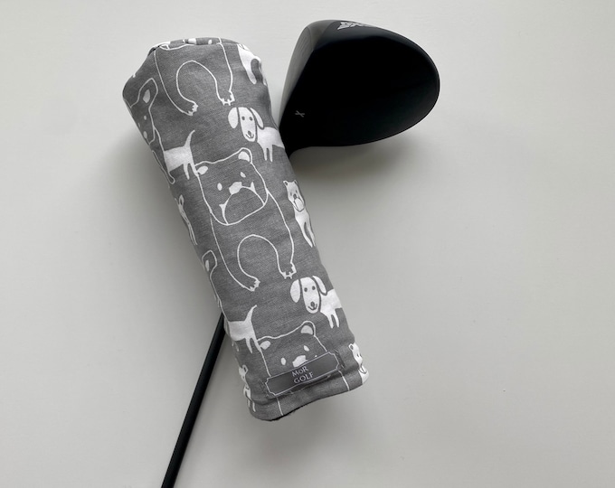 Pedigree Canvas -Dogs - MoR Golf Headcovers - Driver - Fairway - Hybrid - Canvas - Gray