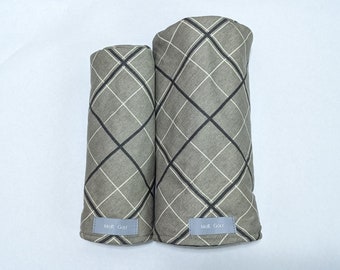 Gray Plaid - MoR Golf Headcovers - Driver - Fairway - Hybrid - Canvas