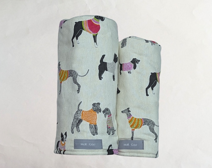 Dogs in Sweaters - MoR Golf Headcovers - Driver - Fairway - Hybrid - Canvas