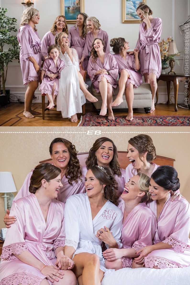 Mave Lilac Lavender Bridesmaid Robes Bridesmaid Proposal Etsy