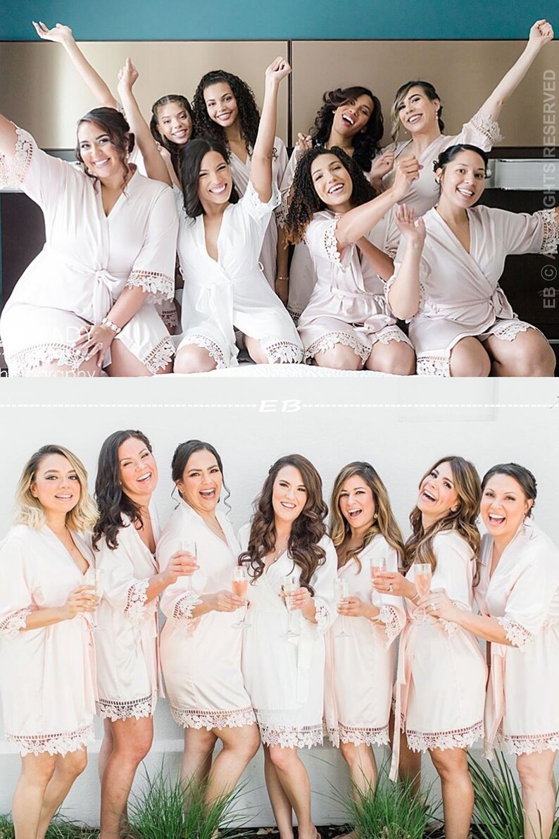 Dusty Blue Powder Blue Bridesmaid Robes Bridesmaid Proposal Etsy