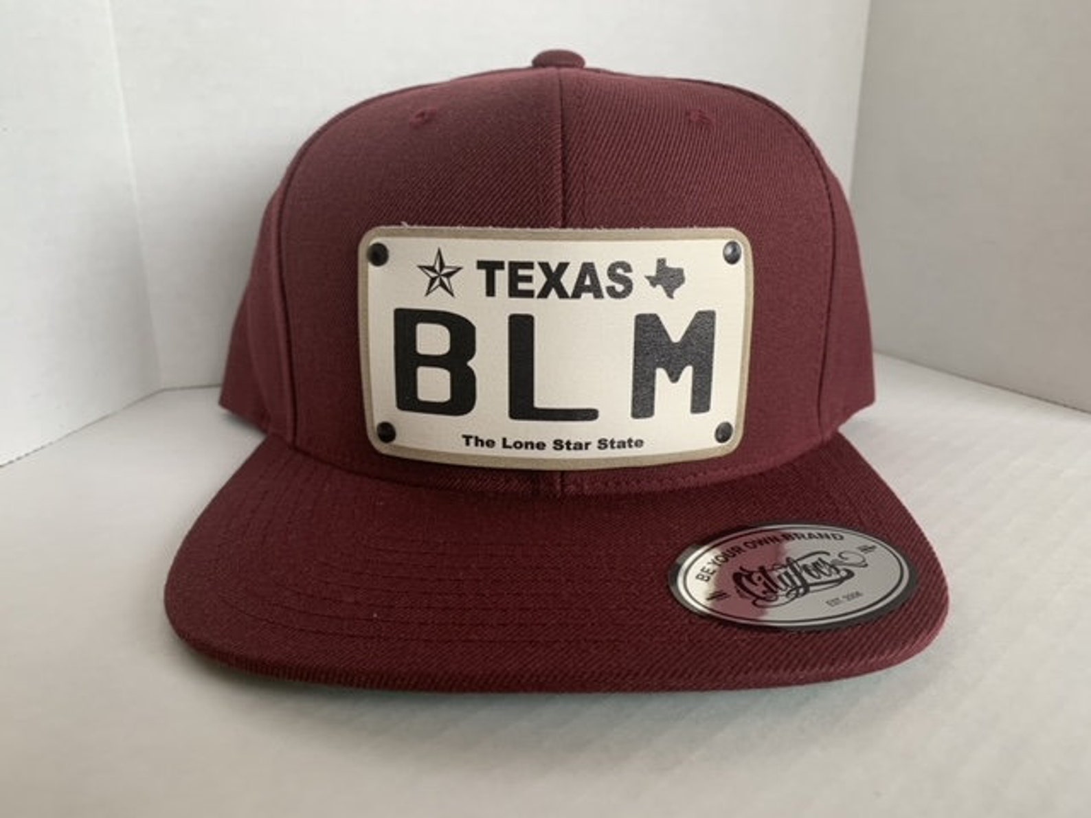Red Texas BLM License Plate Hat Etsy UK