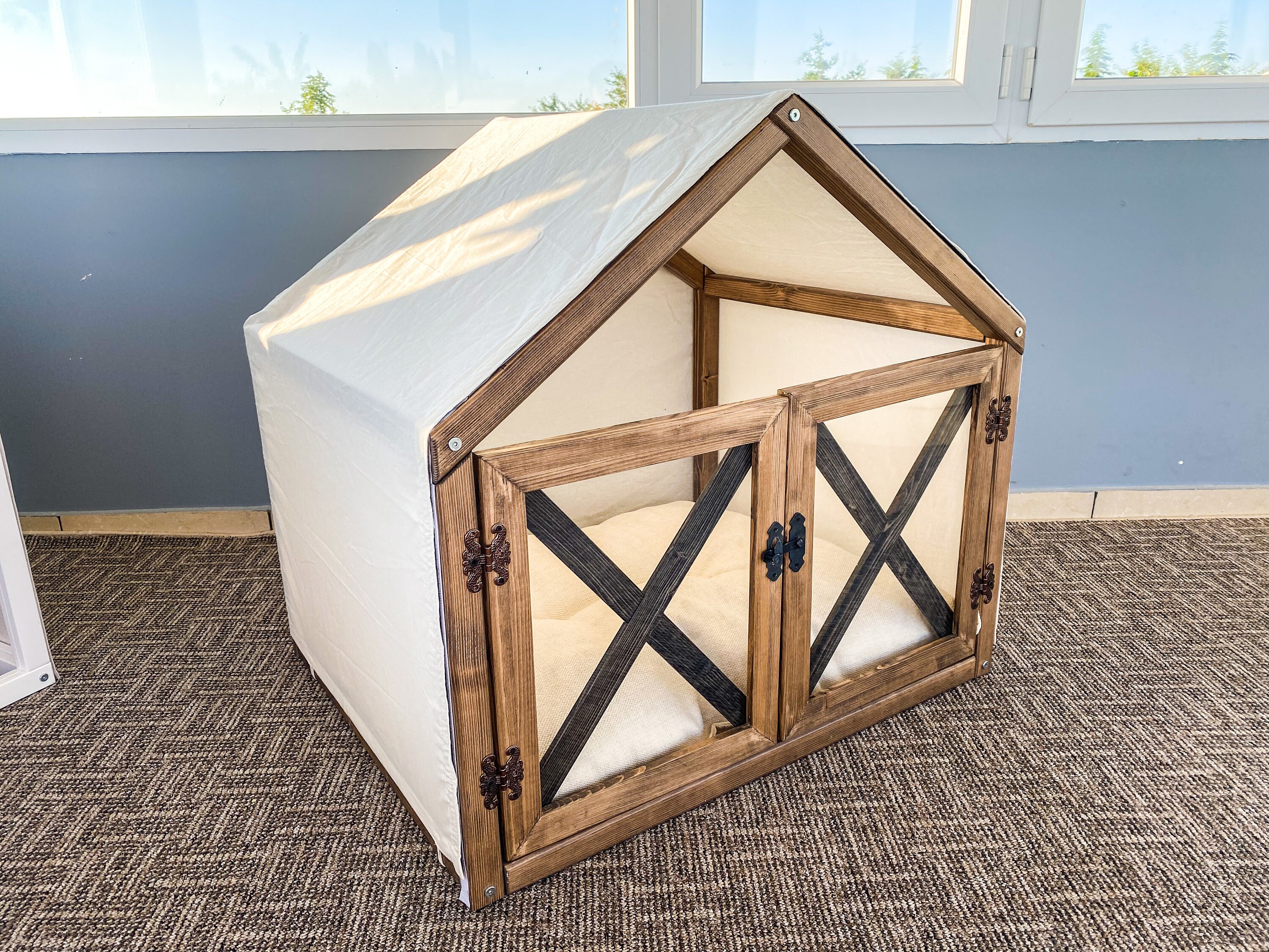 Indoor Dog House Modern Dog Bed Large Dog House Houten Pet Etsy
