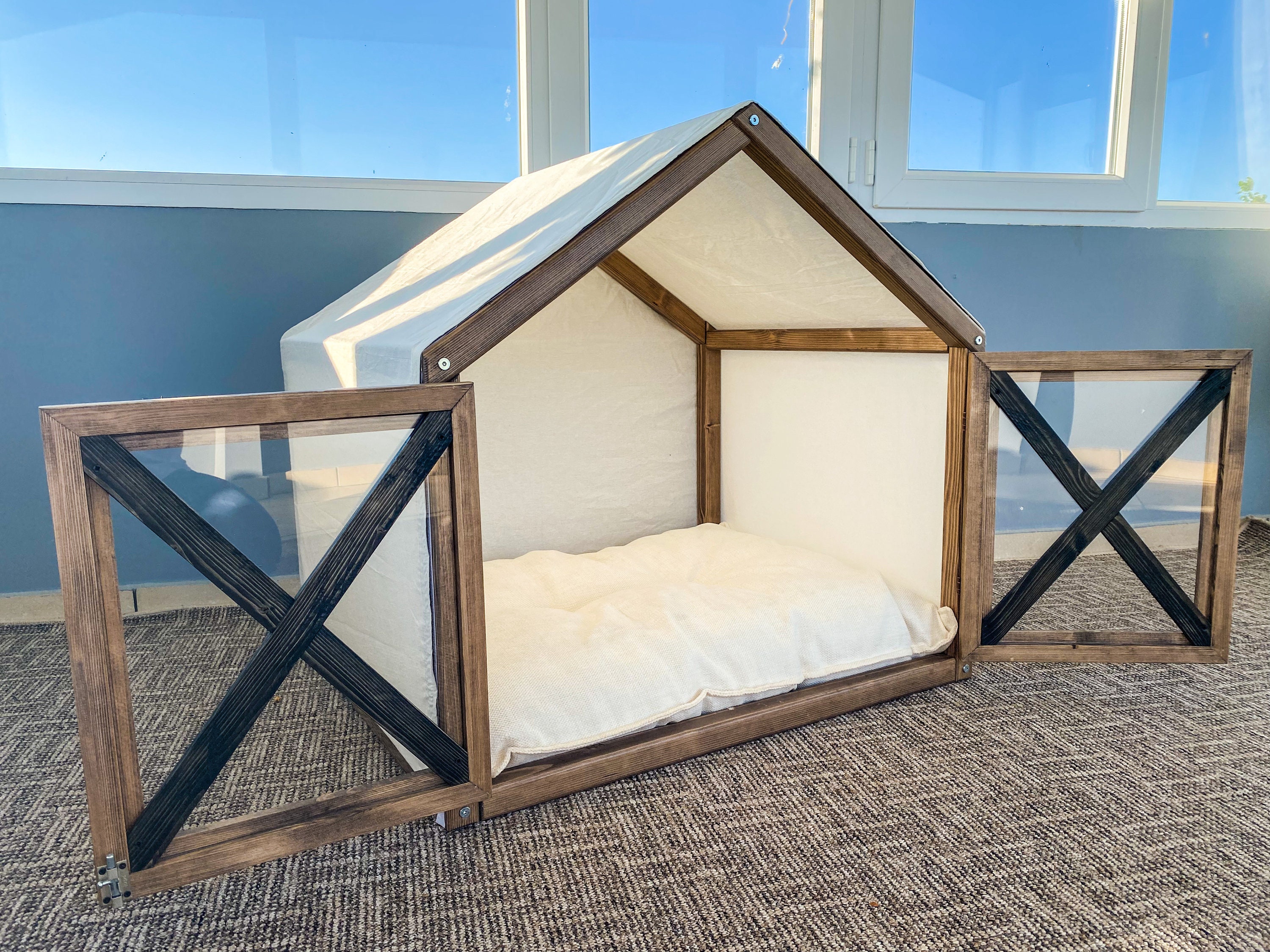 Indoor Dog House Modern Dog Bed Large Dog House Houten Pet Etsy