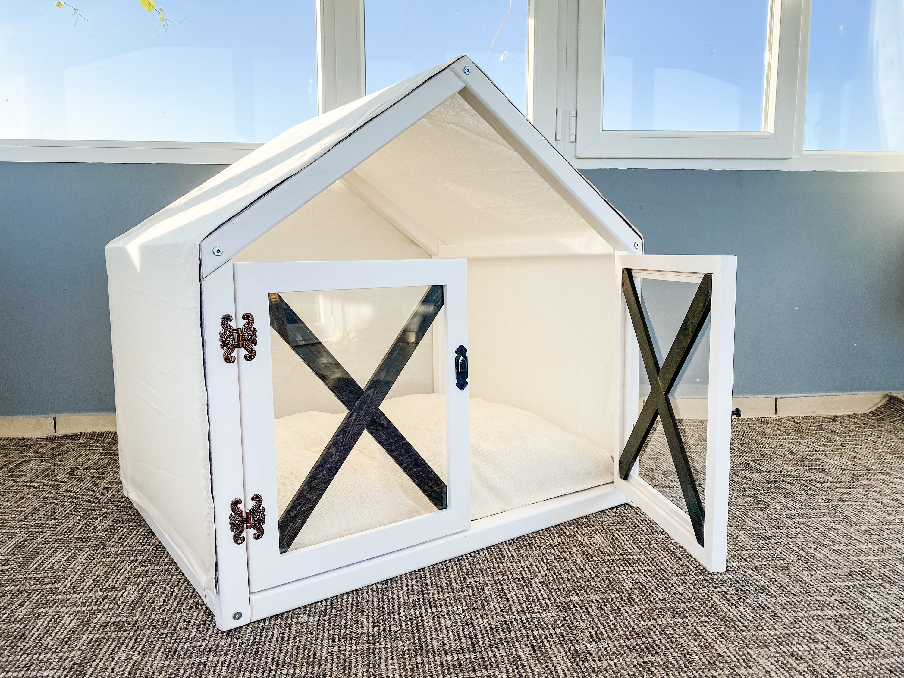 Indoor Dog House Modern Dog Bed Large Dog House Houten Pet Etsy